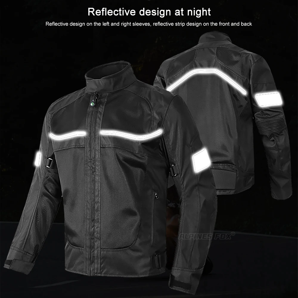 Motorcycle Jacket Motorcycle Clothing Summer Motorcycle Jacket Men's Motocross Jacket Motorcyclist Protective Gear Coat Racing Reflective Oxford Clothing M-5XL
