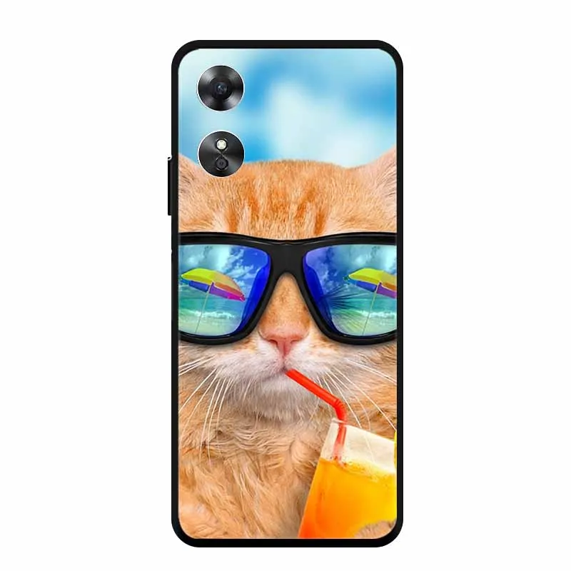 Cool Animal Design Black Edge Silicone Soft Phone Cover Case