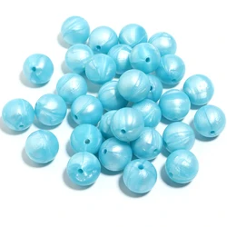 Vibrant Multicolor Silicone Beads for DIY Jewelry & Accessories - 20 Pieces (Pearlescent Blue)