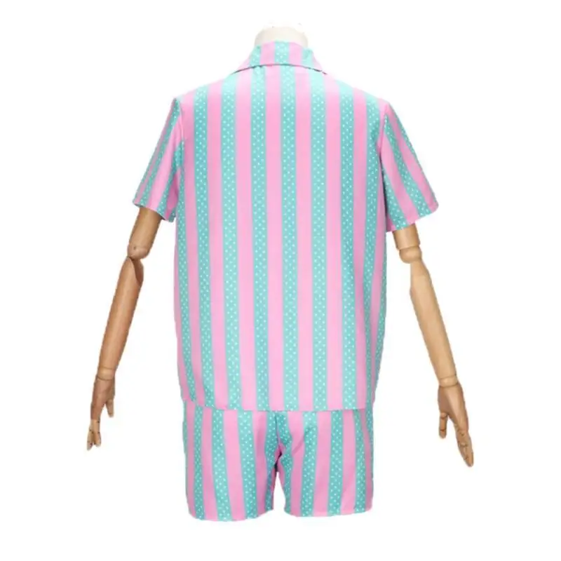 Summer Men Cosplay Costume Hawaiian Shirt Male Shorts for Movie Barbi Ken Ryan Gosling,men cosplay costume