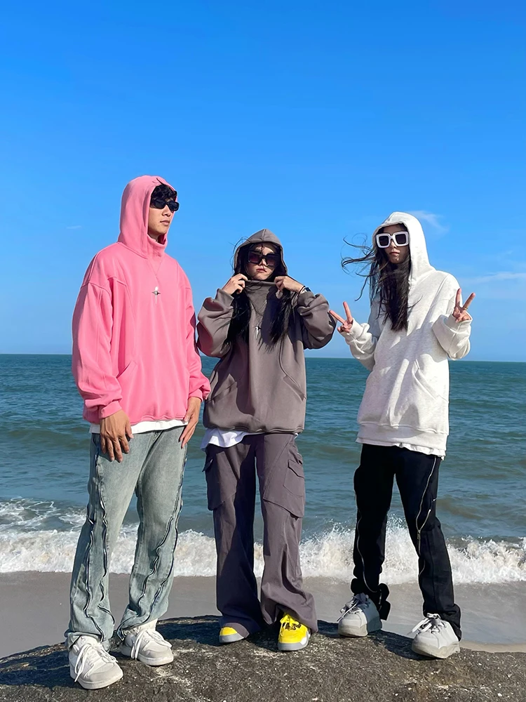 American Street Retro Hooded Sweater for Men and Women Autumn New Design Sense Couple Loose Versatile Coat