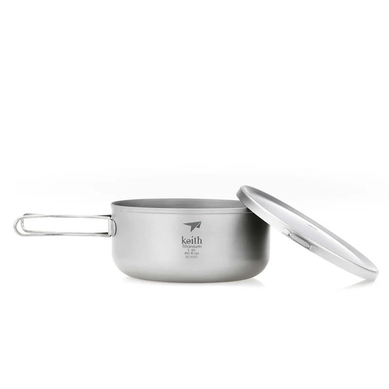 Keith Titanium Dinner Box Folding BowlsCamping Kitchen Outdoor Cooking  Lunch Box Big Capacity 800ML 1L 1.2L 4