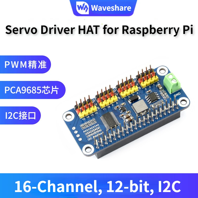 16-Ch Pwm Modulo Driver Servomotore Shield Scheda Di Espansione Cappello Per Raspberry Pi Zero 2 W Wh 3B Plus 3 4B Nvidia Jetson Nano B01