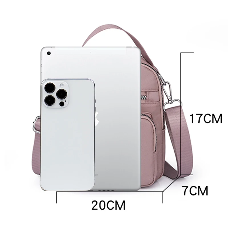 Casual Handbag for Women Waterproof Nylon Shoulder Messenger Bag Female Simple Small Crossbody Bags Ladies Purses and Handbags