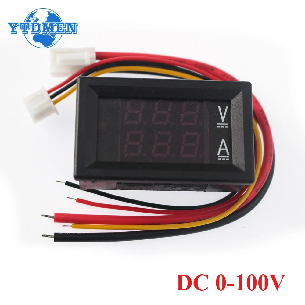 Digital Voltmeter DSN-VC288 LED DC 0-100V 10A 50A 100A Voltmeter Ammeter LED Dual Digital Meter Voltage Current Home Use Tool