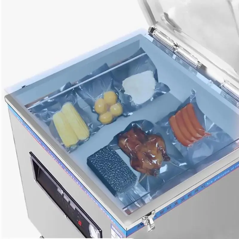 2.0LCommercial Dry and Wet Vacuum Sealer Meat Food Sealing Machine Industrial Pump Full-automation Food Vacuum Packing Machine 2