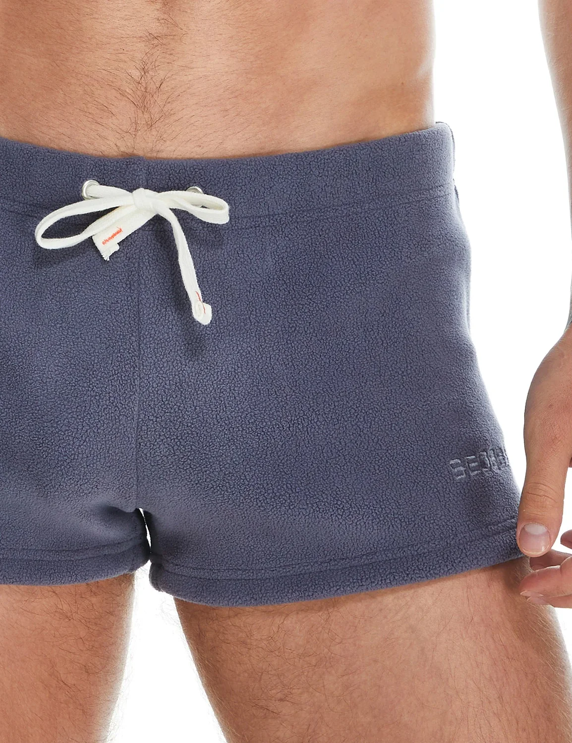 Seobean Solid Polar Fleece Shorts New Coming Soft Warm Breathable Casual Shorts for Men
