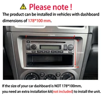ESSGOO Autoradio 9" 2 DIN, CarPlay sans fil, Android Auto, Android 14, Bluetooth, écran tactile, 4+64G, GPS, navigation, RDS, WiFi, USB, FM, DAB+, caméra, unité principale. 2