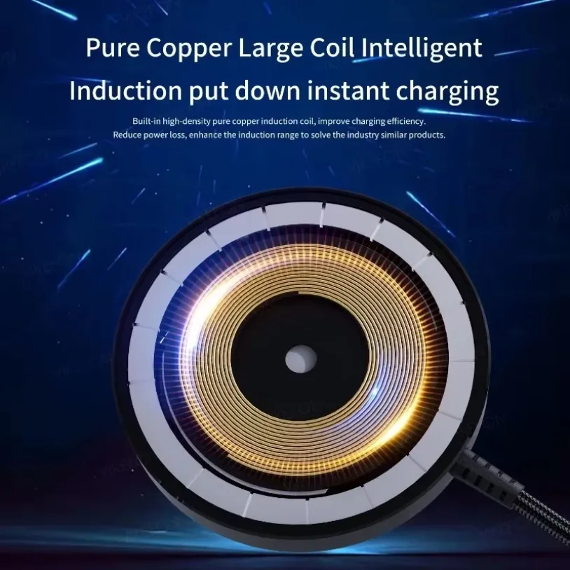 VIKEFON Phone Magnetic Wireless Charger Power&Temperature Display Smart Chargers For Magsafe iPhone 16-12 Pro Max Fast Charging