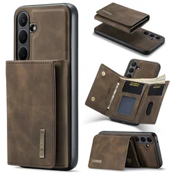 Versatile Leather Wallet Phone Case with Magnetic Closure - (Samsung S23 Ultra) (Coffee)