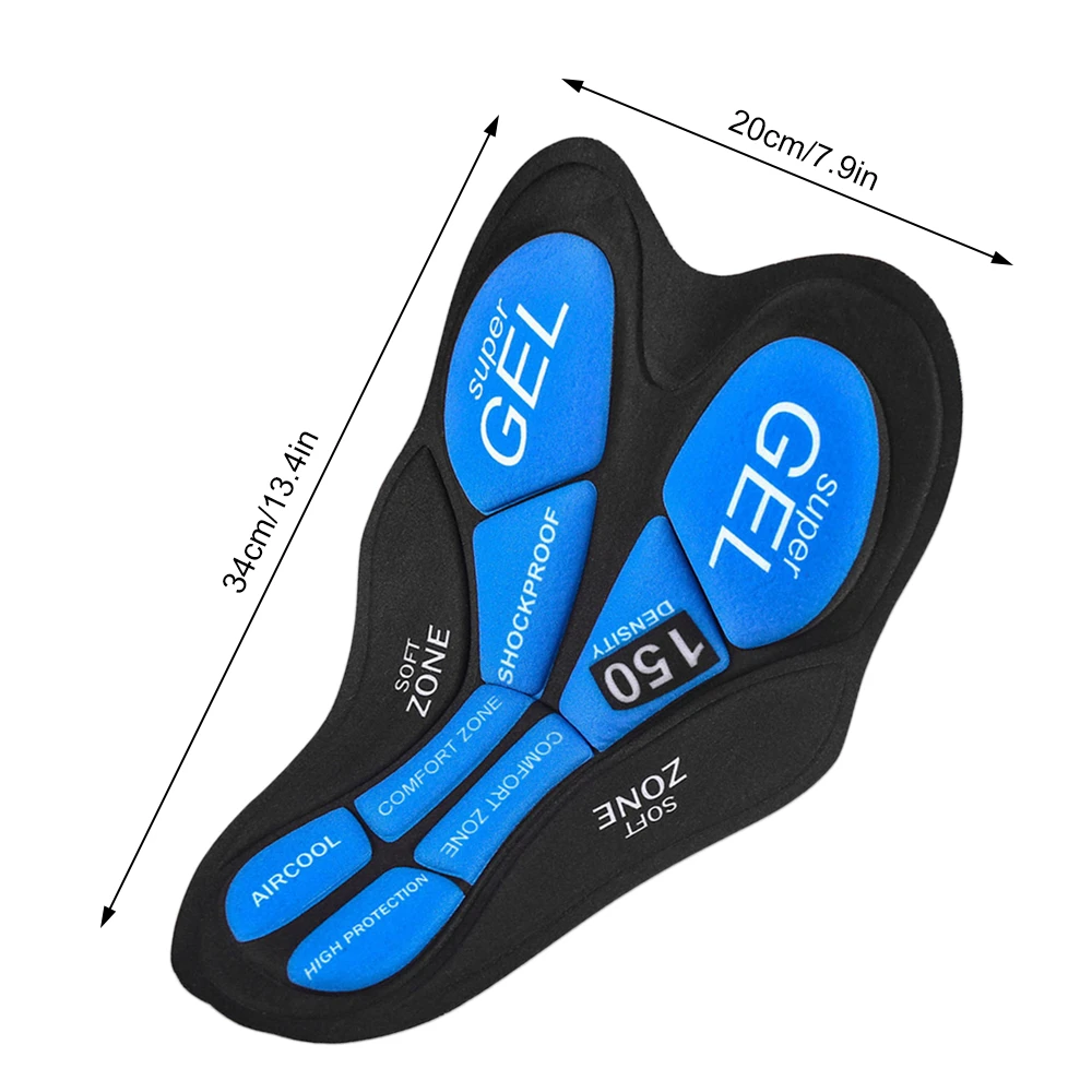 Cycling Shorts Gel Padded Cushion Padding Comfortable and Shock-Absorption for Men Women Bicycle Underwear Pants Cycling Underwear
