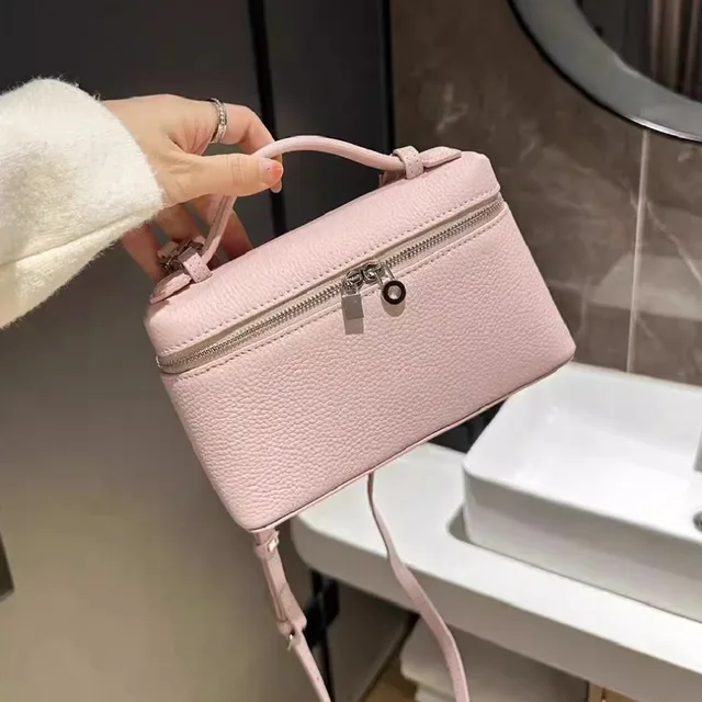 Sac à bandoulière en grain de litchi, sens de niche Premium, boîte à déjeuner simple, sac pour femmes, mini sacs à bandoulière portables exquis 1