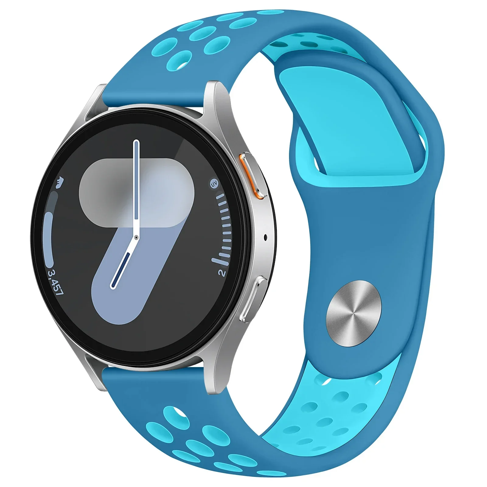 ตัวเลือกสินค้า สายซิลิโคนยืดหยุ่น 20-22 มม. สำหรับ Samsung Galaxy Watch 7/6/5 40-44 มม. และ Huawei Gear S3 43-47 มม.