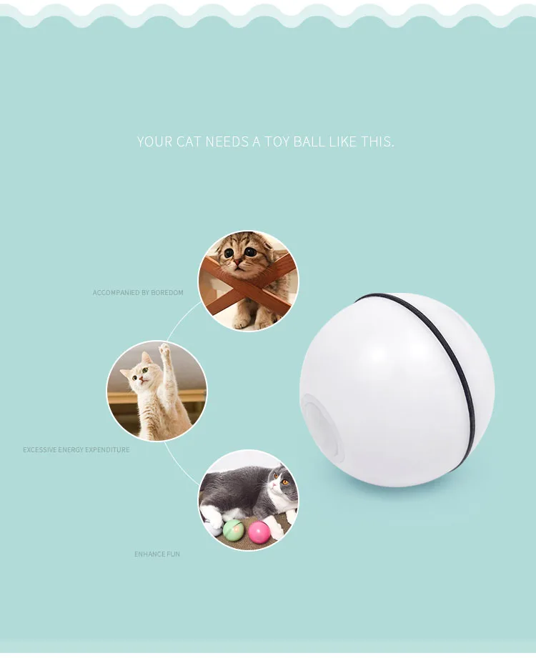 

Automatic Funny Cat Pet Play Toys Ball