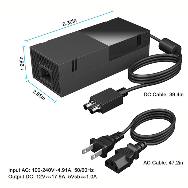 Xbox One Power Supply AC Adapter Replacement Charger 12V 10A With Cable 100-240V Power Adaptor For Xbox one