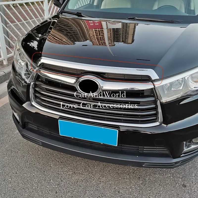 

Крышка кузова автомобиля, решетка радиатора для гоночного двигателя, передний бампер, решетка гриля, запчасти для Toyota Highlander 2015, 2016, 2017, аксессуары