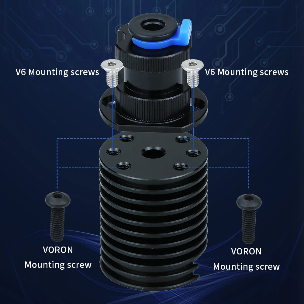 E-3D Revo 핫엔드 올인원 바이메탈 스로트 깍지, V6 Voron Prusa Ender 3 핫엔드용, 24V 3D 프린터, 104NT 서미스터