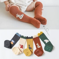 New Infant Baby Girls Boys Soft Cotton Children Socks Kids Knee High Cute Printing Long Sock Candy Color Toddler Newborn Socken 1