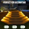 2Pack LED Solar Step Lamp Path Stair Outdoor Garden Lights Waterproof Balcony Light Decoration for Patio Stair Fence Light 3