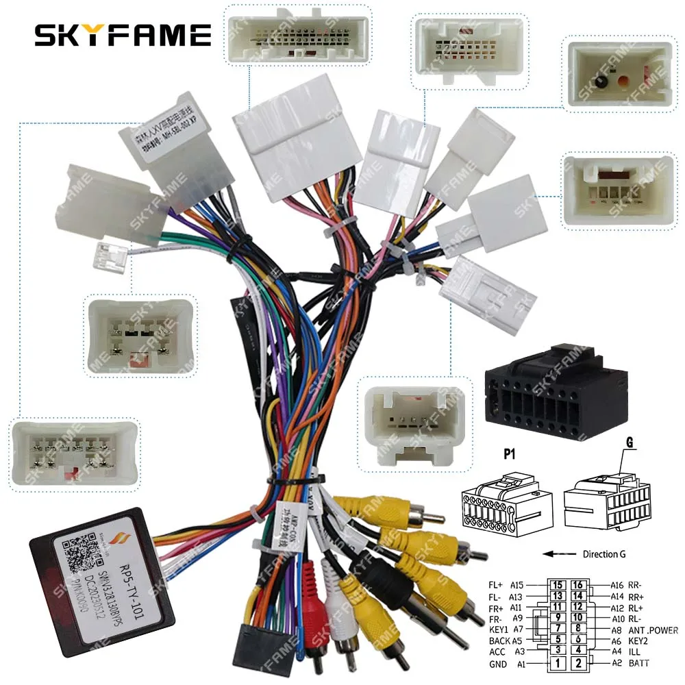 Car Wiring Harness Adapter Canbus Box Decoder Android Power Cable For Subaru Forester XV WRX Levorg Outback car wire cable adapter