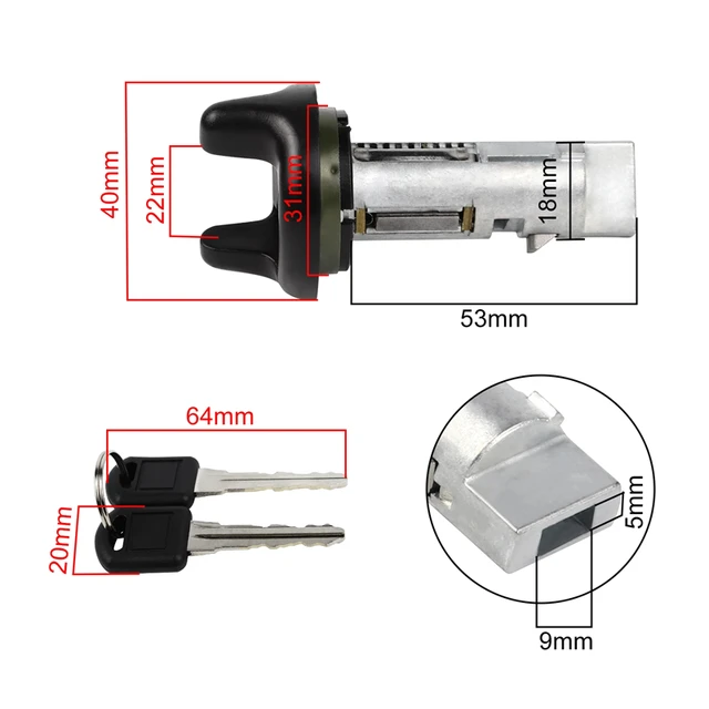 NewYall Ignition Lock Cylinder Starter Switch Assembly In Dash 1116683 For Chevrolet GMC 1967 - Foto 7