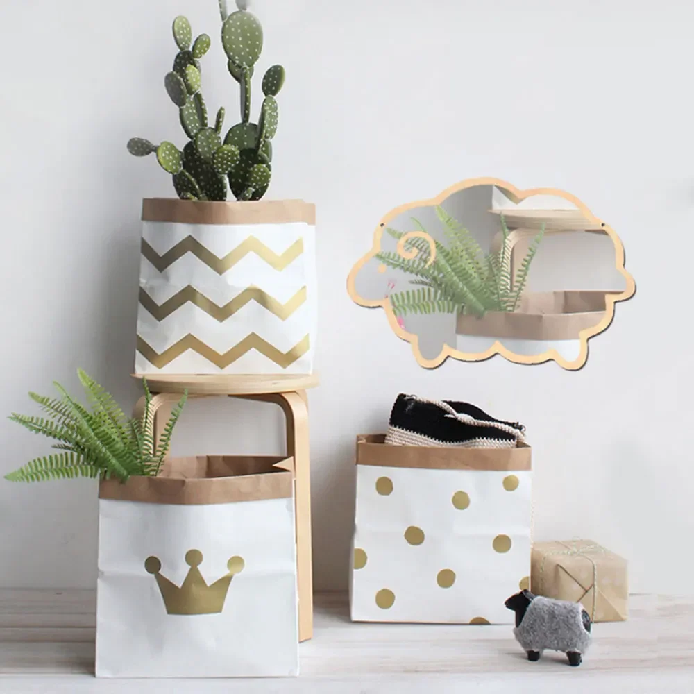 Children's Bedroom Cartoon Decoration Shatterproof Yabuli Mirror Strokes Creative Home Design Rabbit Lamb Balloon Crown Cloud