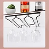 Black Metal Wine Glasses Holder Wall Mount for Kitchen Bar Wine Glass Hanger Cup Rack Stemware Hanging Cupboard Organizier 3