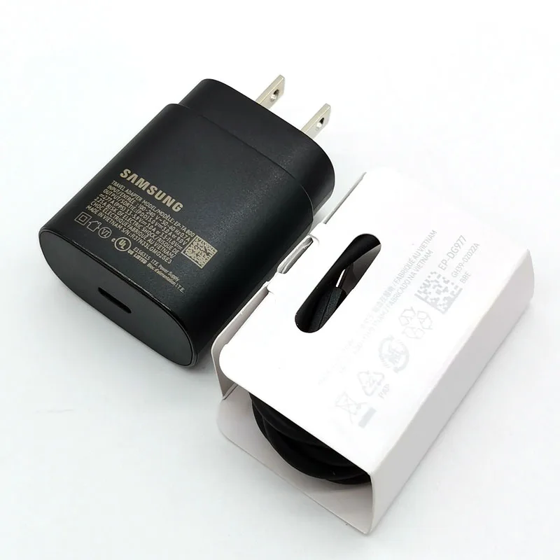 Samsung 25W US Charger PD Super Fast Charge Adapter For Galaxy S20 S21 S22 S23 S24 Note 20 10 Z Flip Fold 6 5 4 3 2 A15 A35 A55