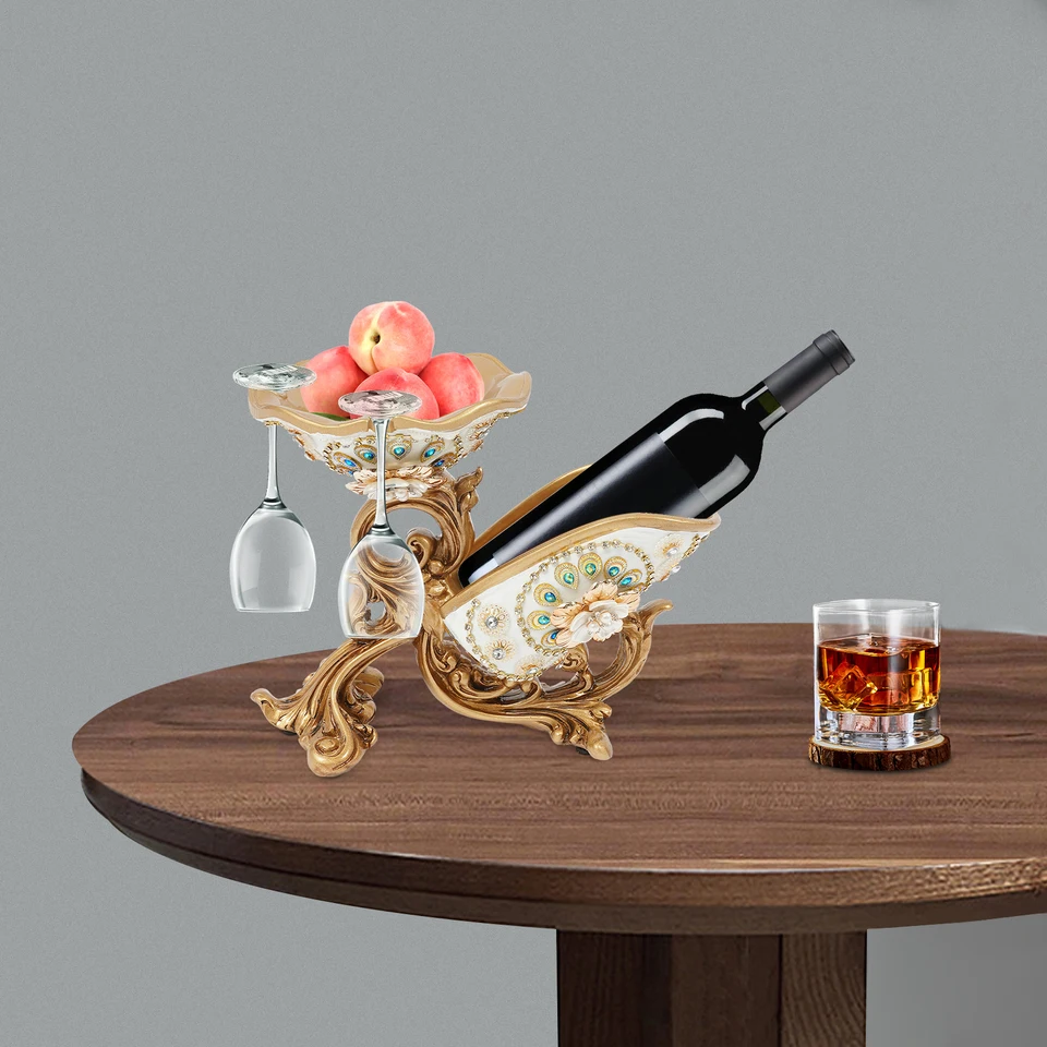 Elegant European Wine Bottle Holder and Rack