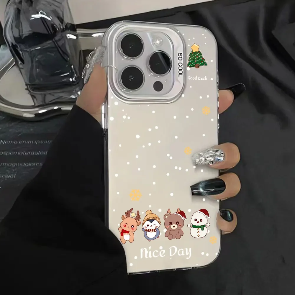 Luxury Silver IMD Fashion Christmas Pattern Phone Case Cover