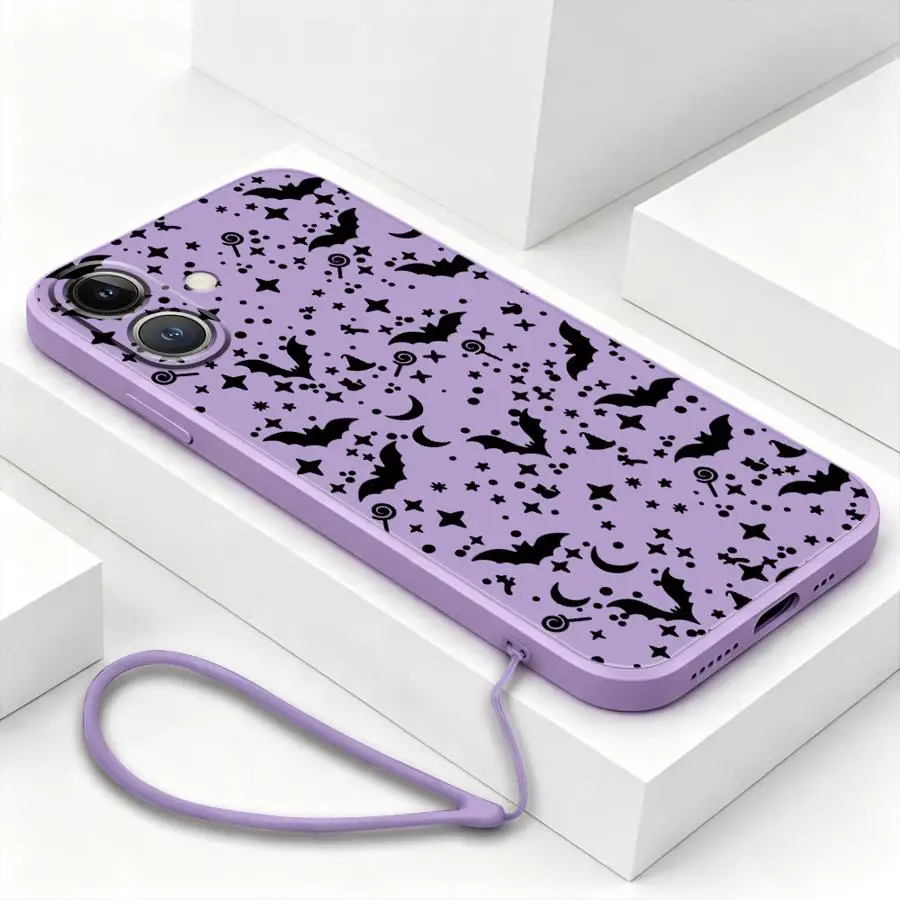 Halloween Bat Motif Soft Phone Case Cover