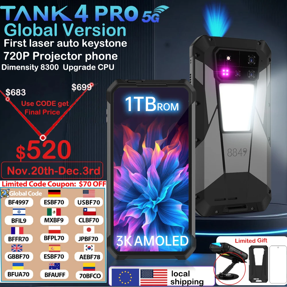 Unihertz TANK4 PRO 18GB 1TB上位版 Unihertz Tank 4 Pro 6.73