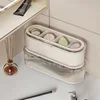 Creative Makeup Storage Box Dustproof and High-end Dressing Table Organizer Box for Home Cotton Make-up Brush 4