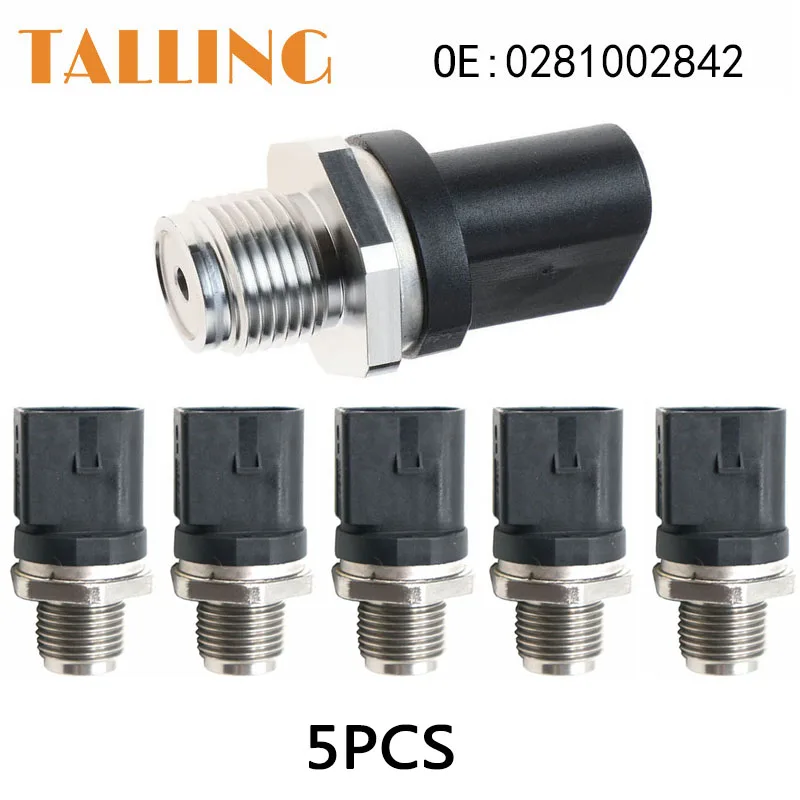 

0281002842 5Pcs Fuel Rail Pressure Sensor for Mercedes-Benz W169 W245 W203 W211 E-CLASS Dodge Sprinter 3500 2004-2009 0061536528