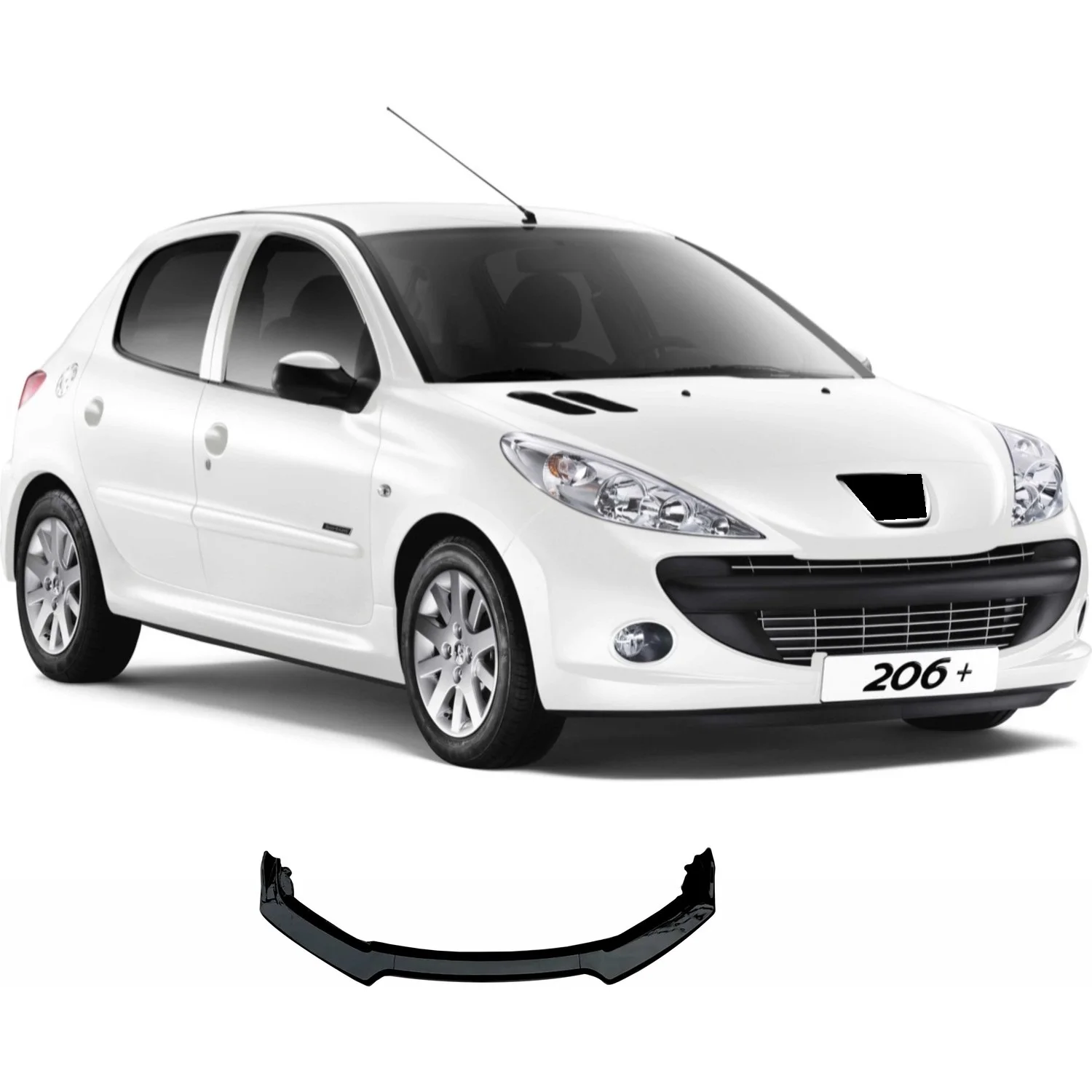 

For Peugeot 206 - 206 + Front Bumper Attachment Spilitter Universal Front Lip Car Styling Auto Accessory 3 Pcs Body kit