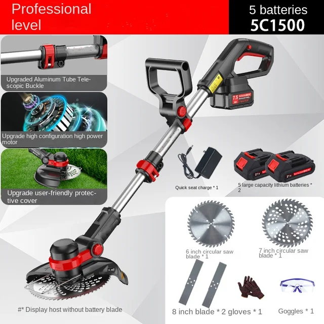 Lithium Battery Lawn Mower Garden Trimmer Desbrozadora Batería 충전식예초기 충전예초기 Debroussailleuse À Batterie 전기예초기 6