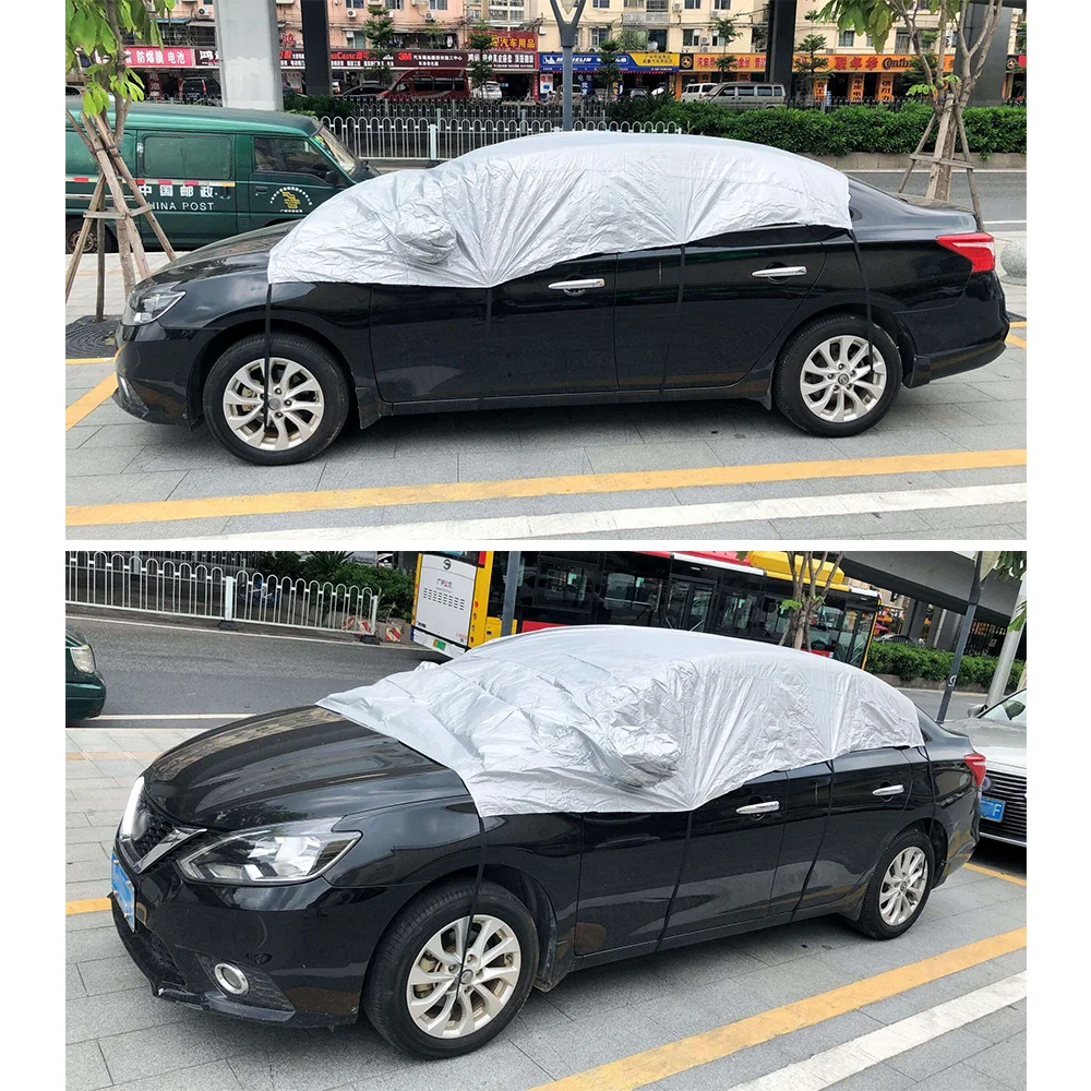 Half Top Car Cover Fit Peugeot 208 Fit Renault Clio UV Protection Dustproof  Sun Shield for Hatchback Car Sunroof Protector - AliExpress