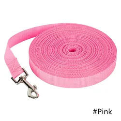 Durable Outdoor Nylon Pet Leash for Dogs and Cats - Multiple Lengths Available (Pink)