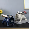 Entryway Key Storage Tray Creative Big Mouthed Dog Shaped Resin And Iron Plate Key Holder For Desk Organization 5