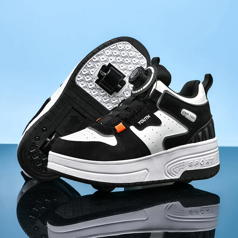 Chaussures Patins à Roulettes 2 Roues Pour Enfants - Baskets Sport Unisexe - Neuf