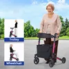 Elderly Disabled Rehabilitation Walking Assist Rollator Walkers Aluminum Alloy Folding Pulley Training Mobility Aids Scooter 1