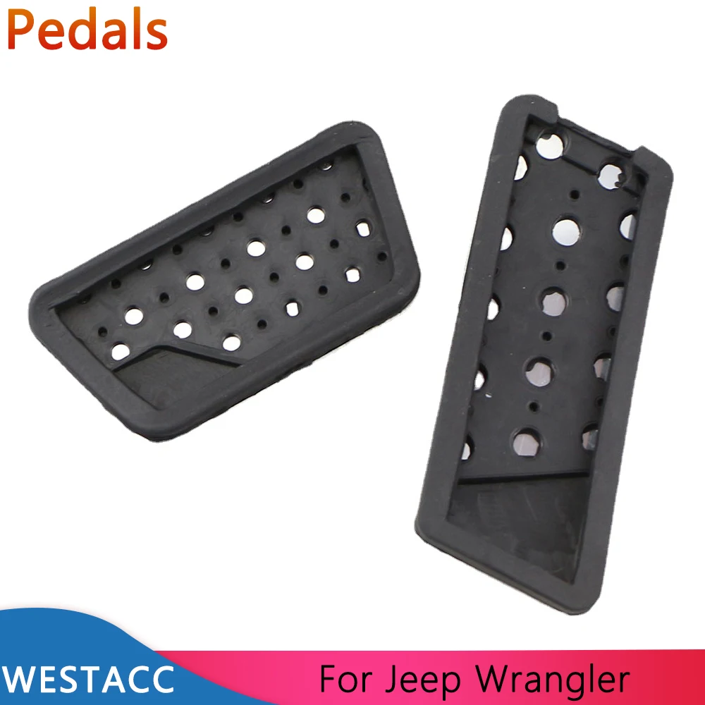 Pour Jeep Pour Wrangler 2007 Up Style De Voiture Rehausser Frein À Gaz Repose-pieds Pédales Voiture Pédale Couverture Voiture Accessoires Car Pedal Covers Pédale D'Embrayag (Taille
