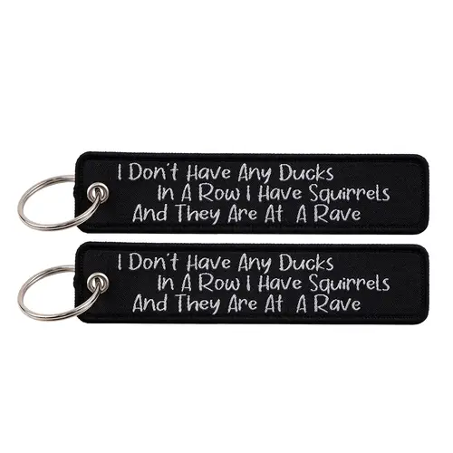 1pcs Computer Pop-up Window Quotes Embroidered Keys Tag Keychains For Motorcycles Backpack Fashion Key Ring Accessories Gifts - Image 96