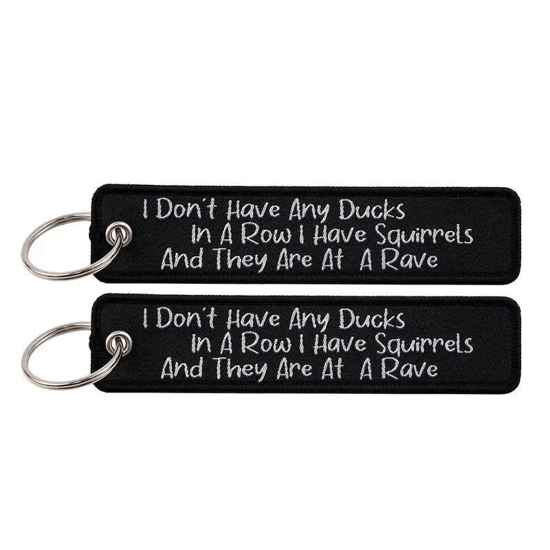 1pcs Computer Pop-up Window Quotes Embroidered Keys Tag Keychains For Motorcycles Backpack Fashion Key Ring Accessories Gifts - Image 96