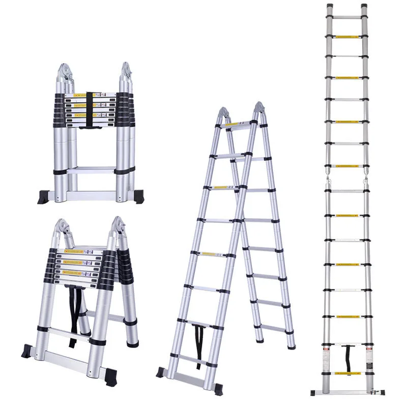 

2.2M 2.2M Meters Portable Herringbone Straight 2 In 1 Ladder Household Folding Extension Telescopic Auminum Lifting Ladders