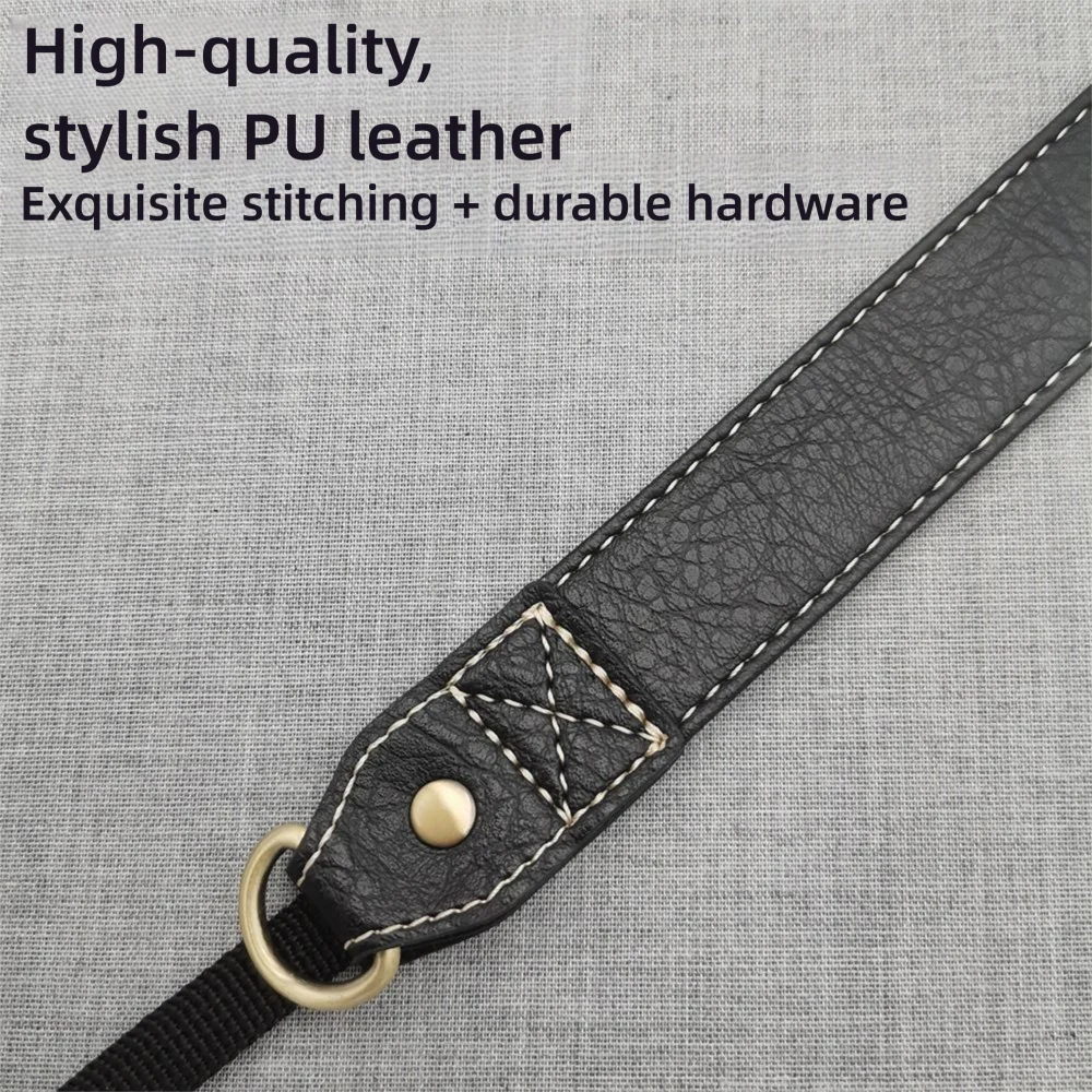 PU Leather Camera Shoulder Strap Retro Adjustable Neck Strap Lanyard Micro Single Strap for Canon G7x Nikon Fujifilm Sony Zv-1