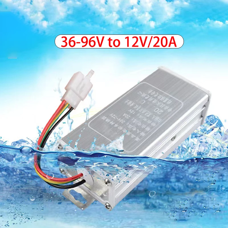 цена Dc 36/48/60/72v/96v To 12v 10a 20a Electric Vehicle Bicycle Dc Converter Power Transformer