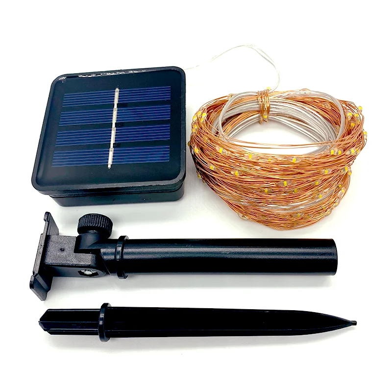 5M/10M20M30M odkryty Solar drut miedziany LED bajkowe oświetlenie do ogrodu świąteczne dekoracje świąteczne wieniec. 6 5M/10M20M30M odkryty Solar drut miedziany LED bajkowe oświetlenie do ogrodu świąteczne dekoracje świąteczne wieniec. 6
