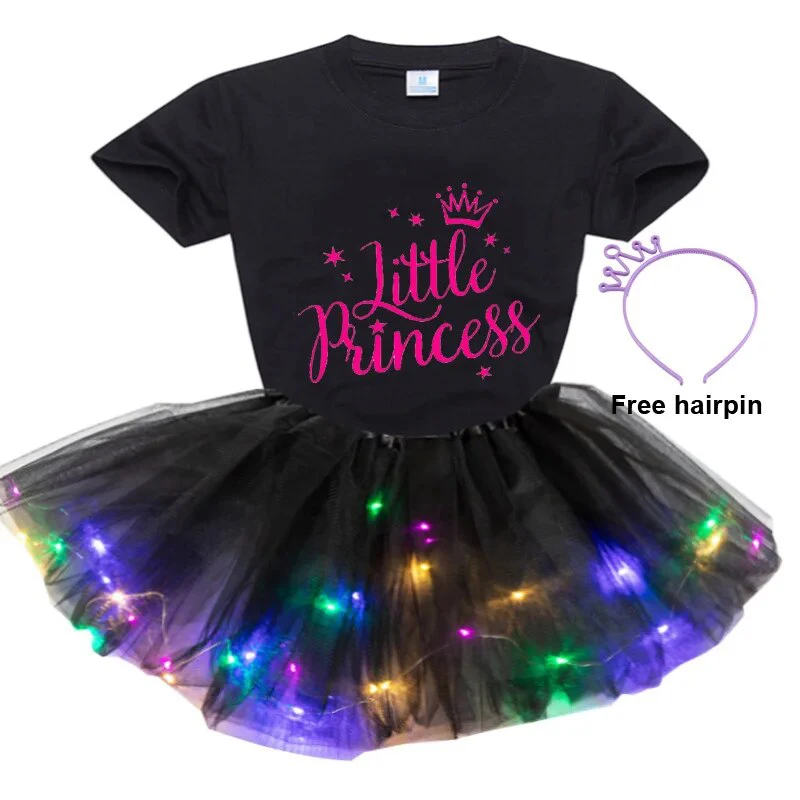 

Girls Dress Tutu Skirt Ribbon Tutu Birthday Gift Toddler Baby Outfit Girl Clothes Party Set Toddler Led Light Tutu Friend Skirt