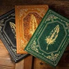 Retro A5 notebook printed leather cover notepad work meeting minutes golden edge 2